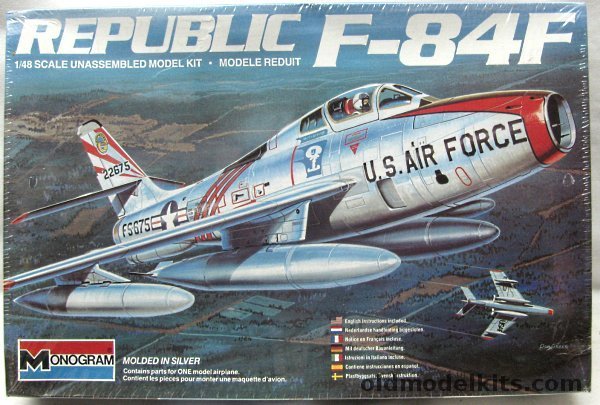 Monogram 1/48 Republic F-84F - With Nuclear Bomb and Dolly, 5437 plastic model kit